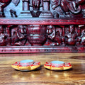 MARBLE FLOWER T-LIGHT SET OF 2