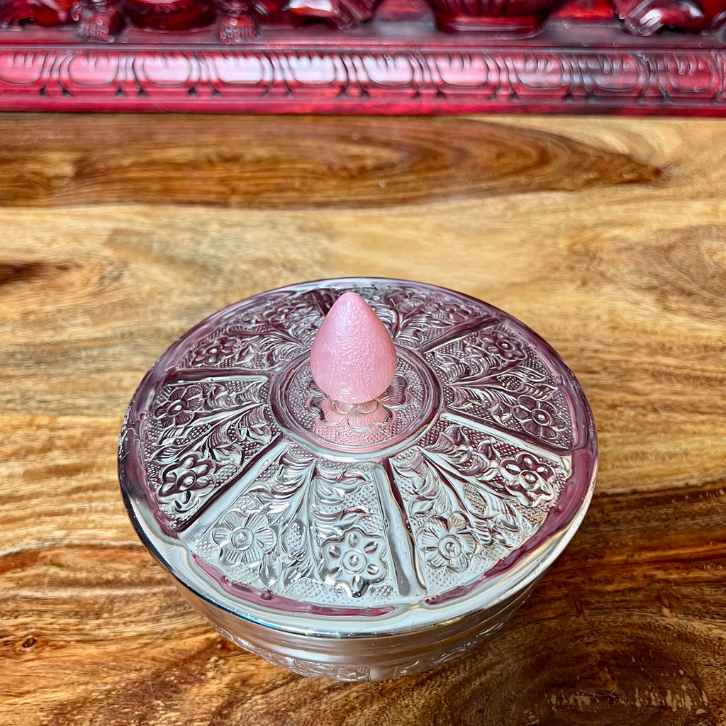 METAL BOWL WITH RESIN KNOB
