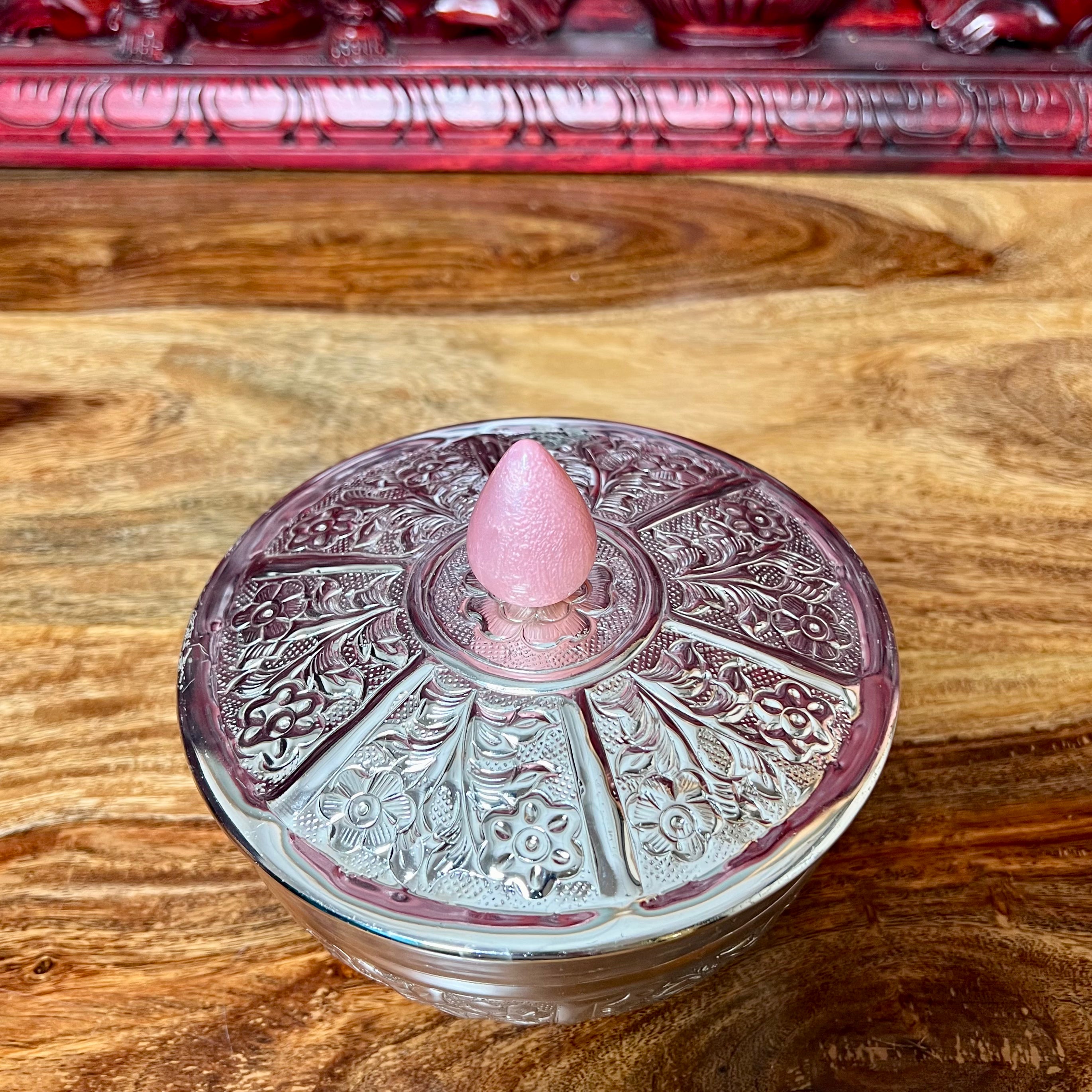 METAL BOWL WITH RESIN KNOB