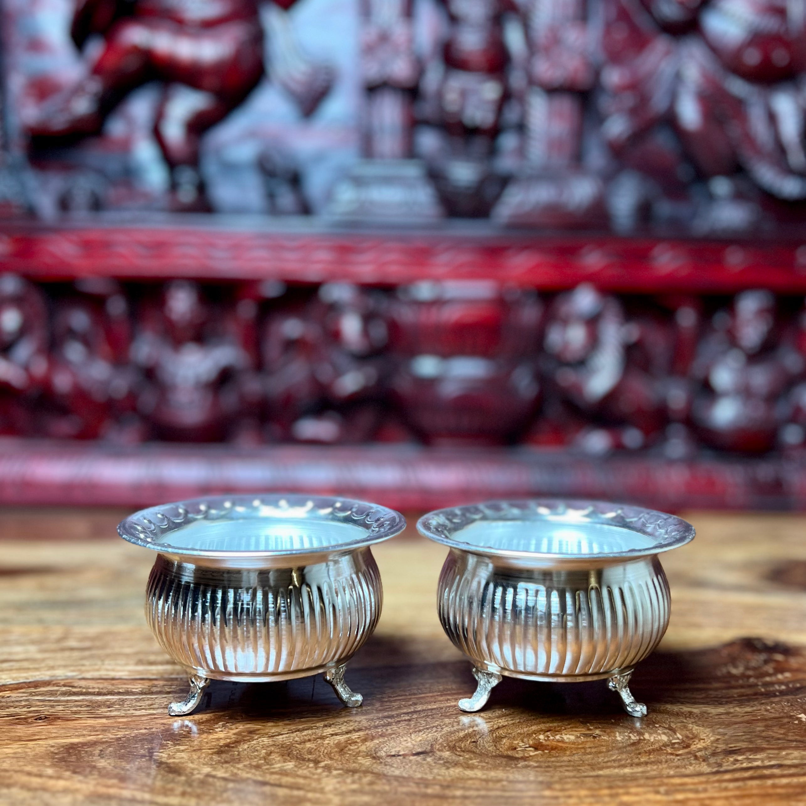 METAL TRAY BOWL SET OF 2