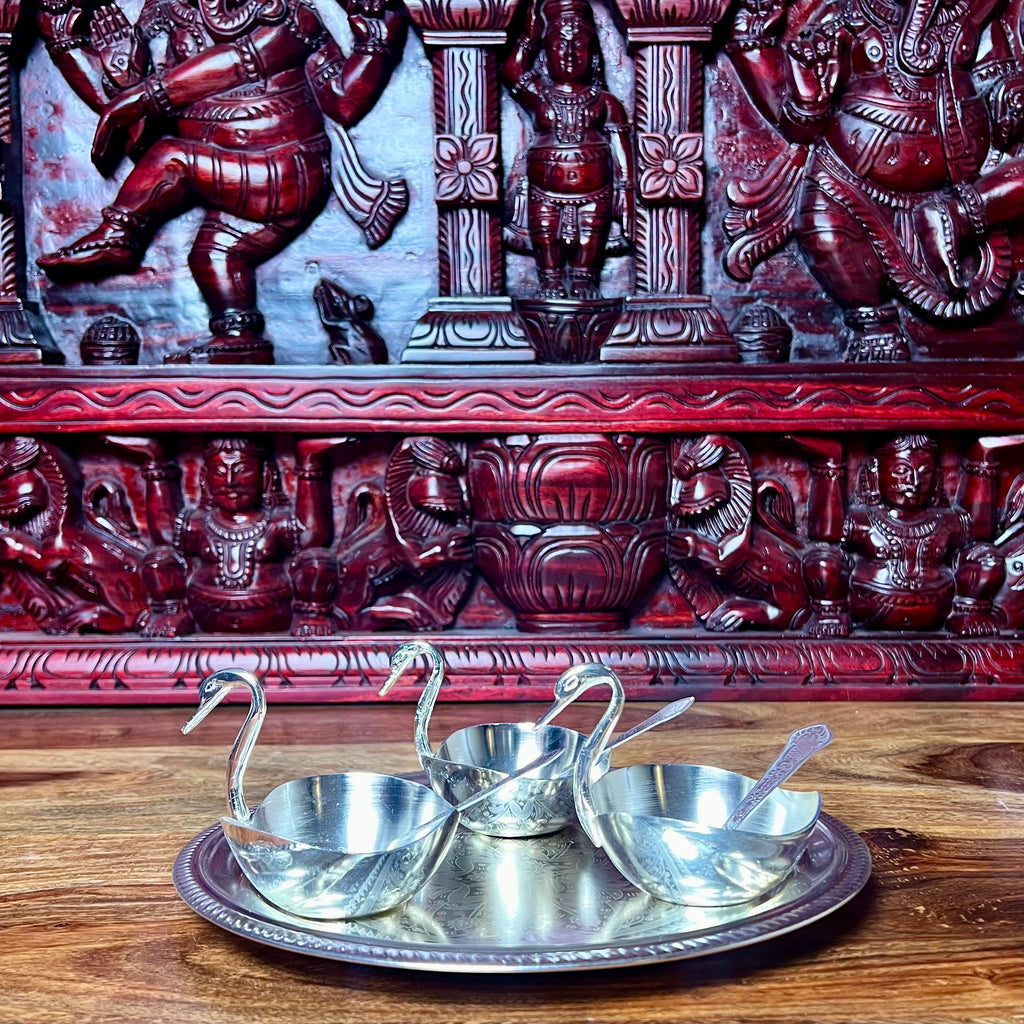 METAL DUCK BOWL SET OF 3