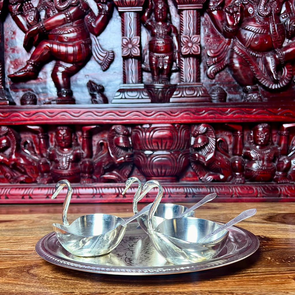 METAL DUCK BOWL SET OF 3
