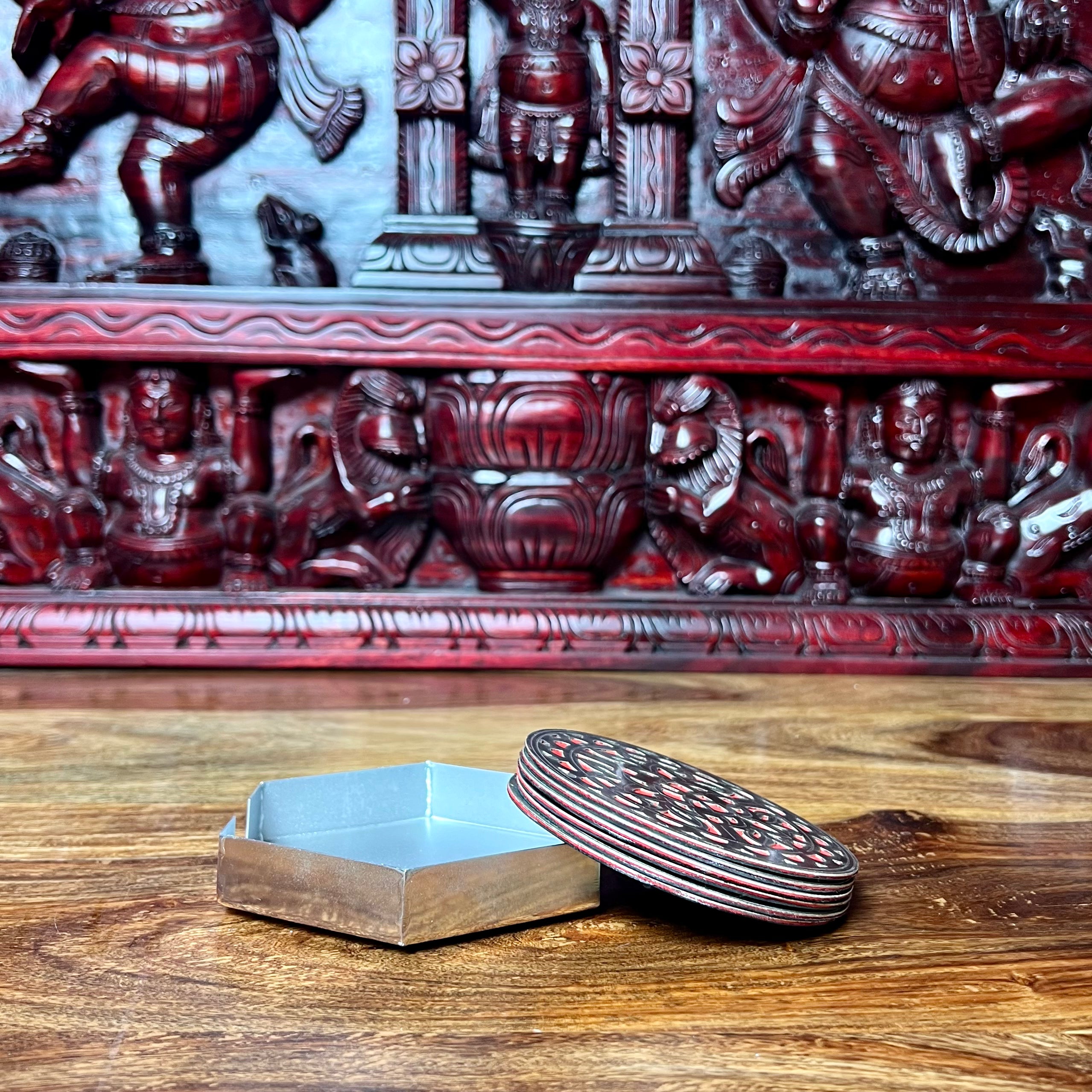 METAL COASTER ROUND SET OF 6